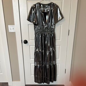 Anthropologie Somerset Metallic Dress